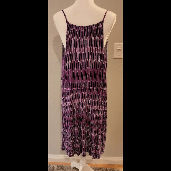 Lane Bryant Jersey Knit Purple Drawstring Waist Sleeveless Dress Size 18/20 2X - Picture 3 of 10